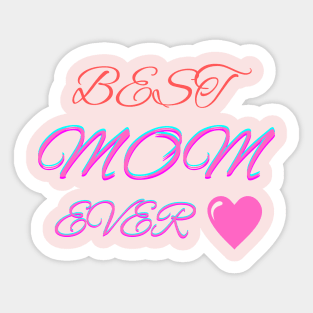 Best Knitting Mom Ever Love Heart Sticker